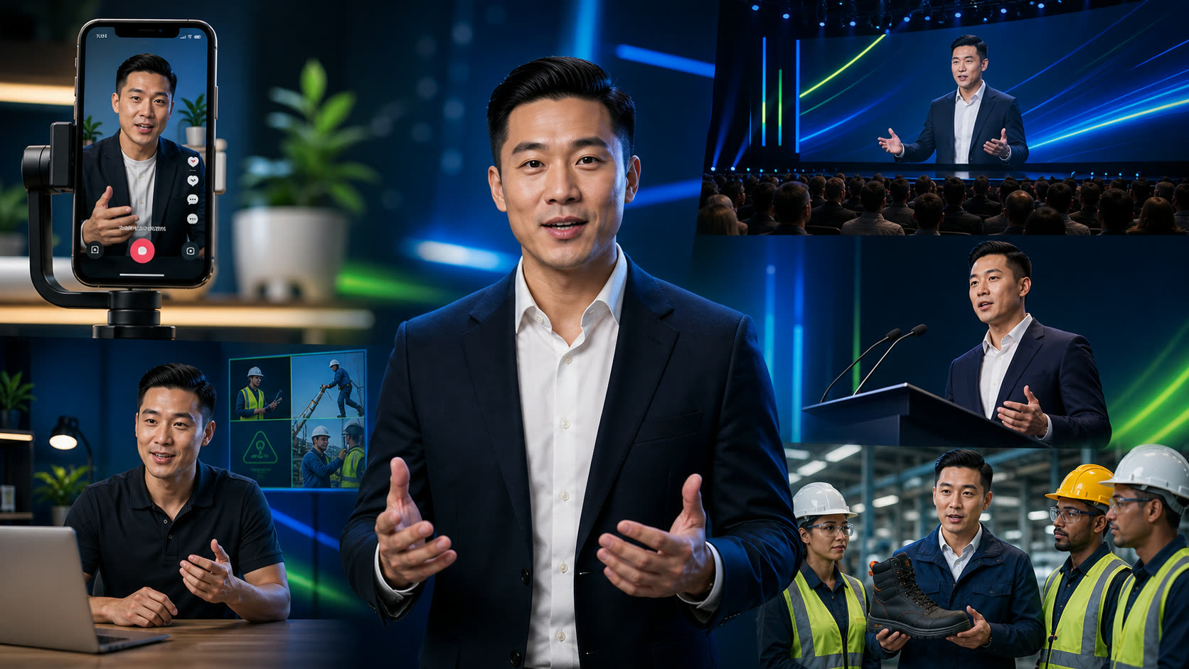 AI Presenter 用于社交媒体、在线课程、演讲、员工活动和企业安全沟通